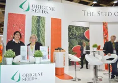 Origene Seeds had Zunera Shahit and Liora Yehudai who said they had a very good show with a lot of customers coming around to do business in a personal way instead of via online meetings and phone.